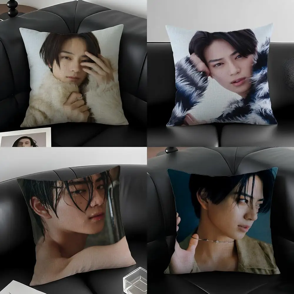 Singer Yoji Iwase Cushion Cover Natural Linen Pillowcase Set, All-in-One Decor for Sofa, Bedroom & Chair