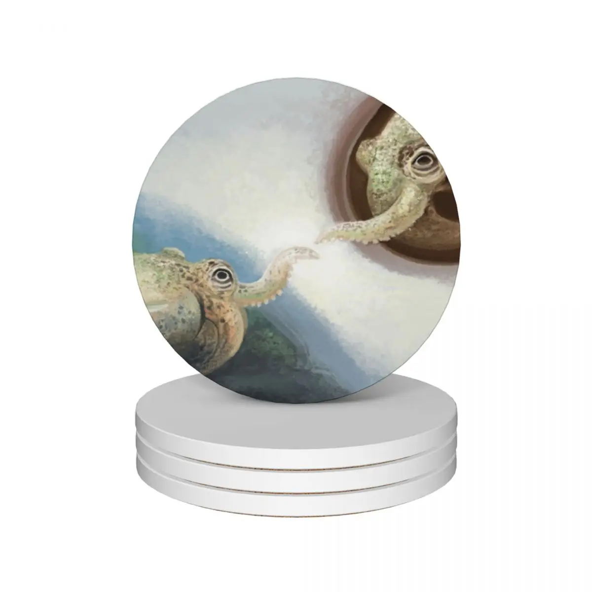 

The Creation of Squadam Ceramic Coasters (Set of 4) coffee cup stand tile Coasters