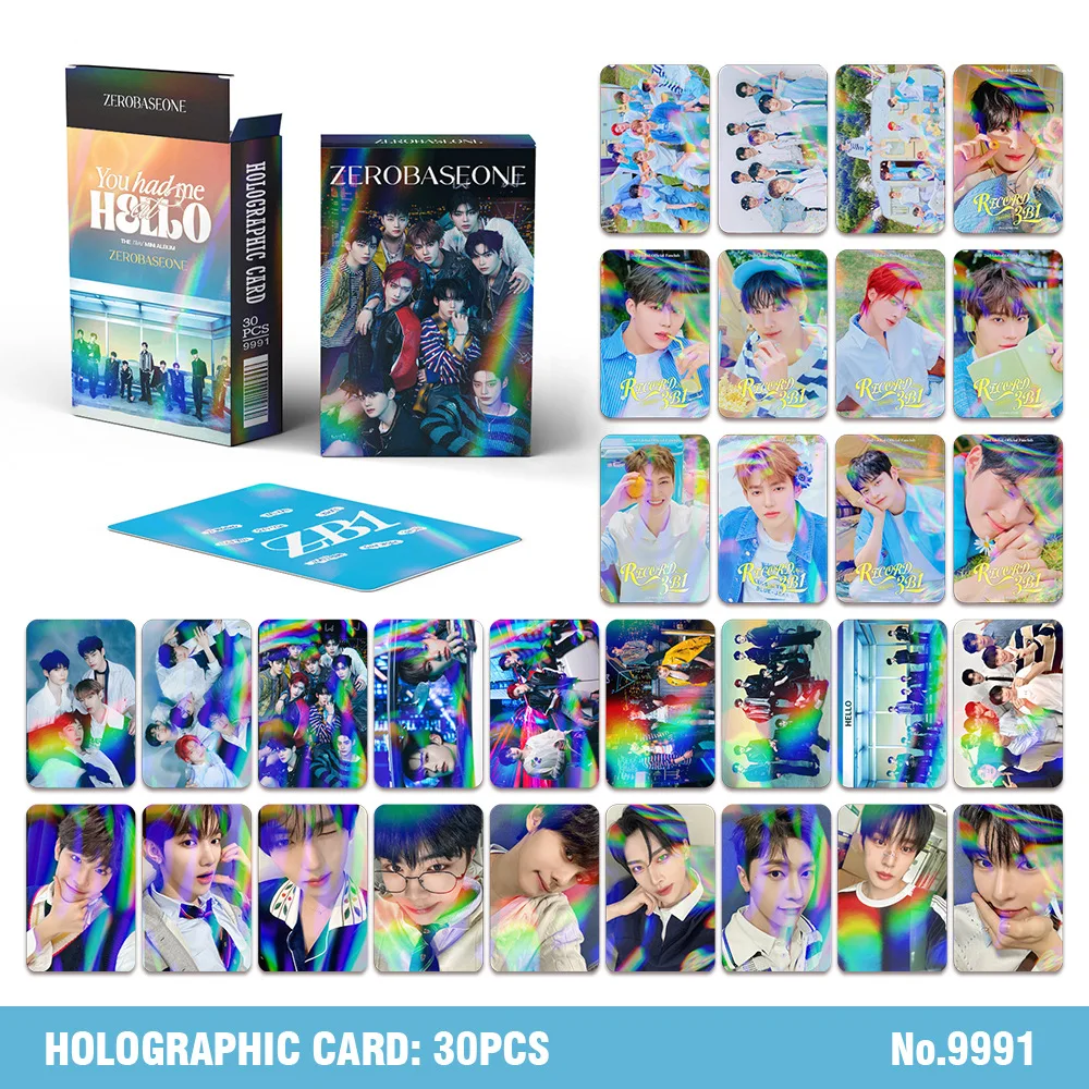 

30Pcs/Box KPOP ZEROBASEONE Babymonster BINI Holographic Lomo Cards ITZY Miyeon Wonyoung Soobin Mingi Laser Selfie Photocard Gift