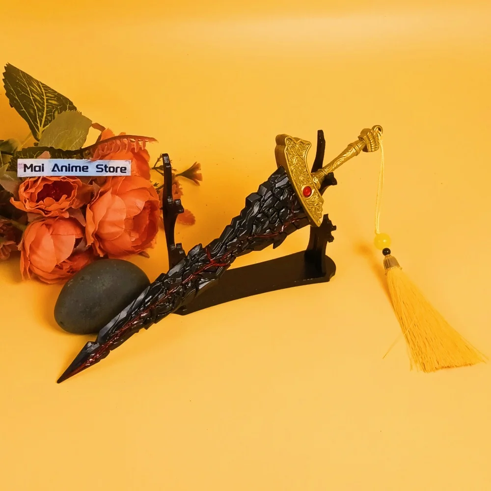 8.6인치 메탈 엘든 카타나 애니메이션 닌자 나이프 오리지널 사무라이 검 철제 블레이드 검날 실제 크기 일본 카타나 장난감 선물