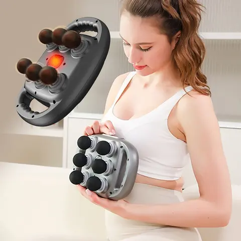 Upgrade 6 Heads Massage Gun, Portable Deep Tissue Massager for Body Muscle Relaxation, Handheld Back Massager Gift for Men Women