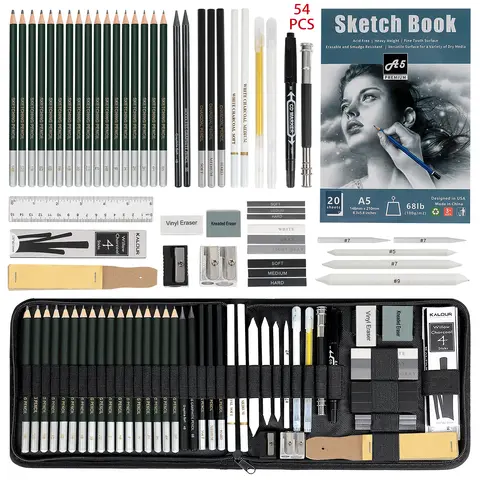 12/20/25/54/70 pçs desenho esboçar conjunto de colorir lápis de desenho & kit de ferramentas de arte profissional conjunto de suprimentos de arte
