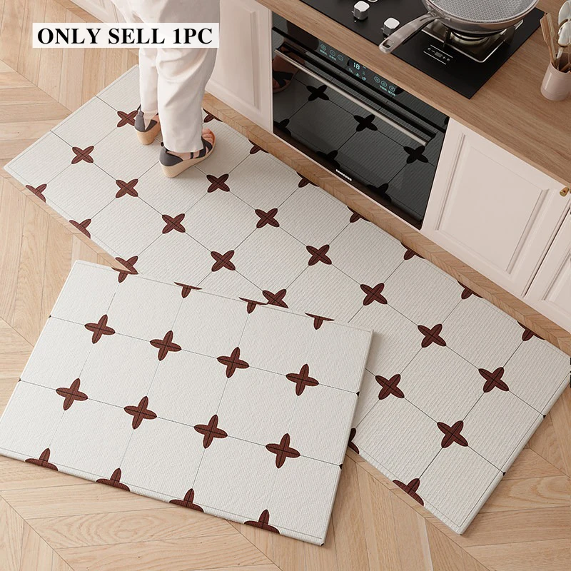 Rug for Kitchen Long Anti-fouling Wear-resistant Floor Mat Nordic French Style Carpet Home Decoration Rugs Alfombras De Cocina
