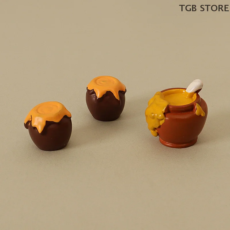 Juego de tarros de miel 1/12, simulación de casa de muñecas en miniatura, cocina, decoración de alimentos, accesorios para casa de muñecas, 3 uds.