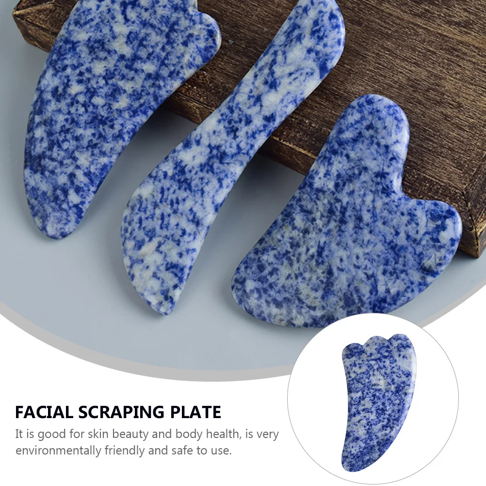 Planche Gua Sha en Jade naturel, outil de Massage pour grattage du visage et du corps, pierre de refroidissement lisse pour la beauté, soins de la peau, Routine avec 1 pièces