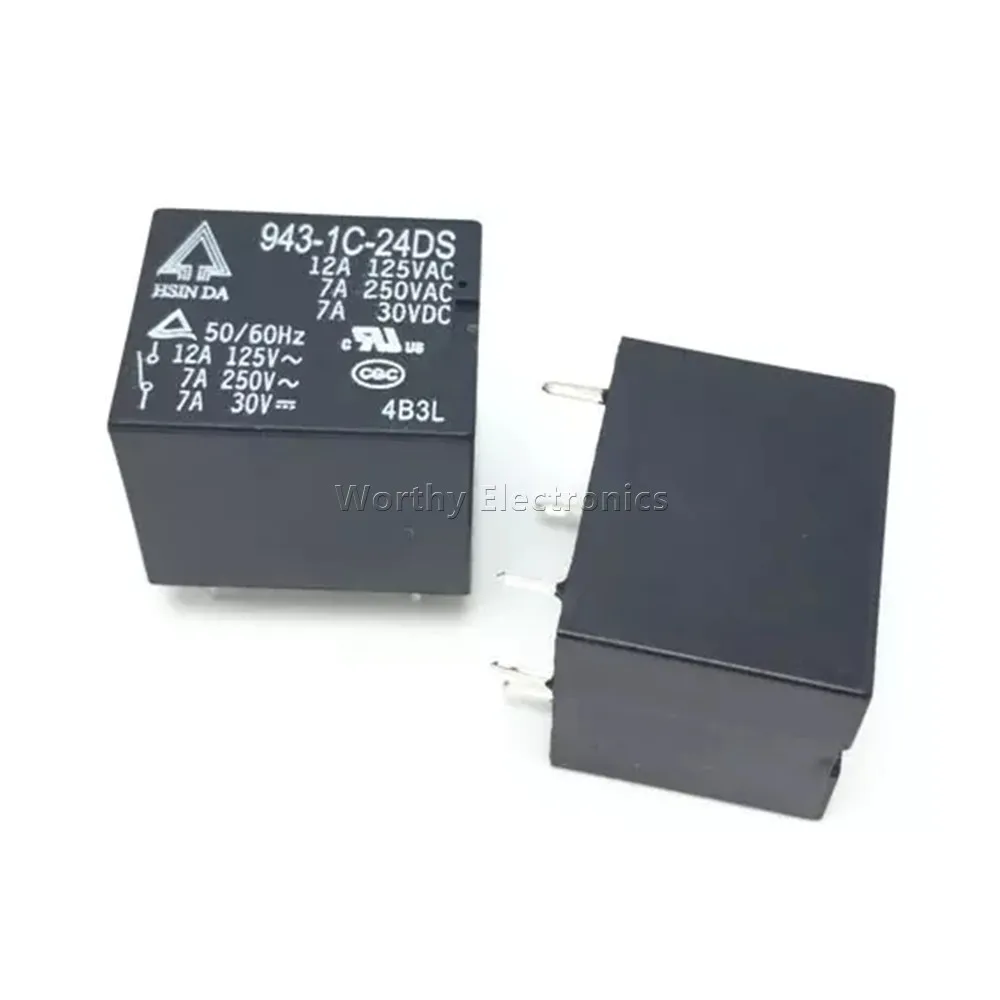 Free Shipping 10PCS/LOT 12VDC 12A 5PIN Relay 943-1C-12DS