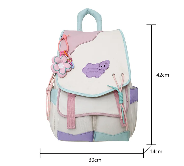 Korean Fashion College High School Students Schoolbag Large Capacity Girls Boys Teenage Laptop Book Bag Harajuku Travel Backpack