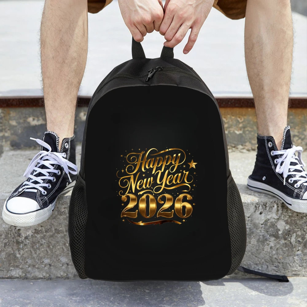 

College Backpacks for Women Happy New Year 2026 | Large Capacity, Photography Backpack, Comfortable & Stylish for School, Travel, and Outdoor Activities, Lightweight with Adjustable Straps, Lining, Zip Closure