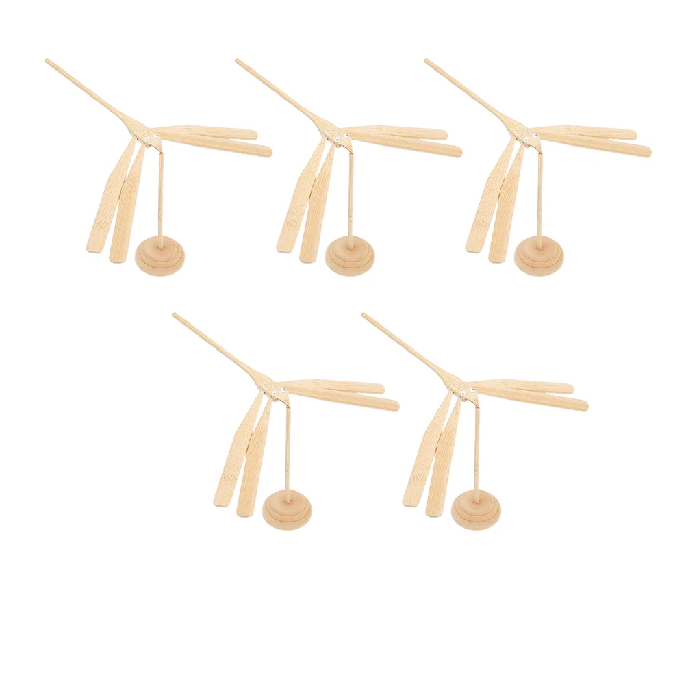 5pcs Handicrafts Durable DIY Balance Toys Creative Ornaments Home Decor Child Wooden Flying Crafts Manual