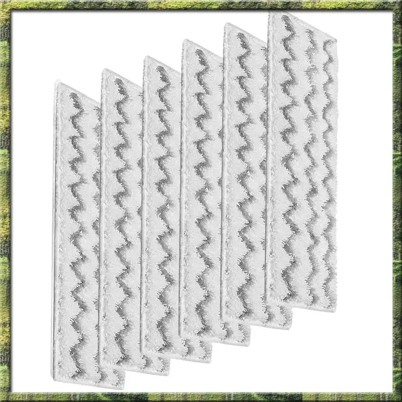

A63P Top 6 PCS Spray Mop Refills Pads Fiber 38X12cm For Swiffer Powermop, Reusable Mop Refill Pads Replacement Head For Swiffer