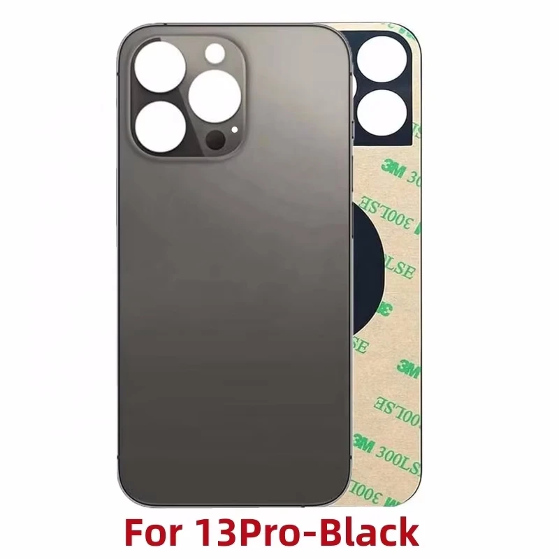 Big Hole Back Glass For iPhone 13 Pro Max Back Side Cover 13Pro Max Rear Door Housing Backcover Replacement