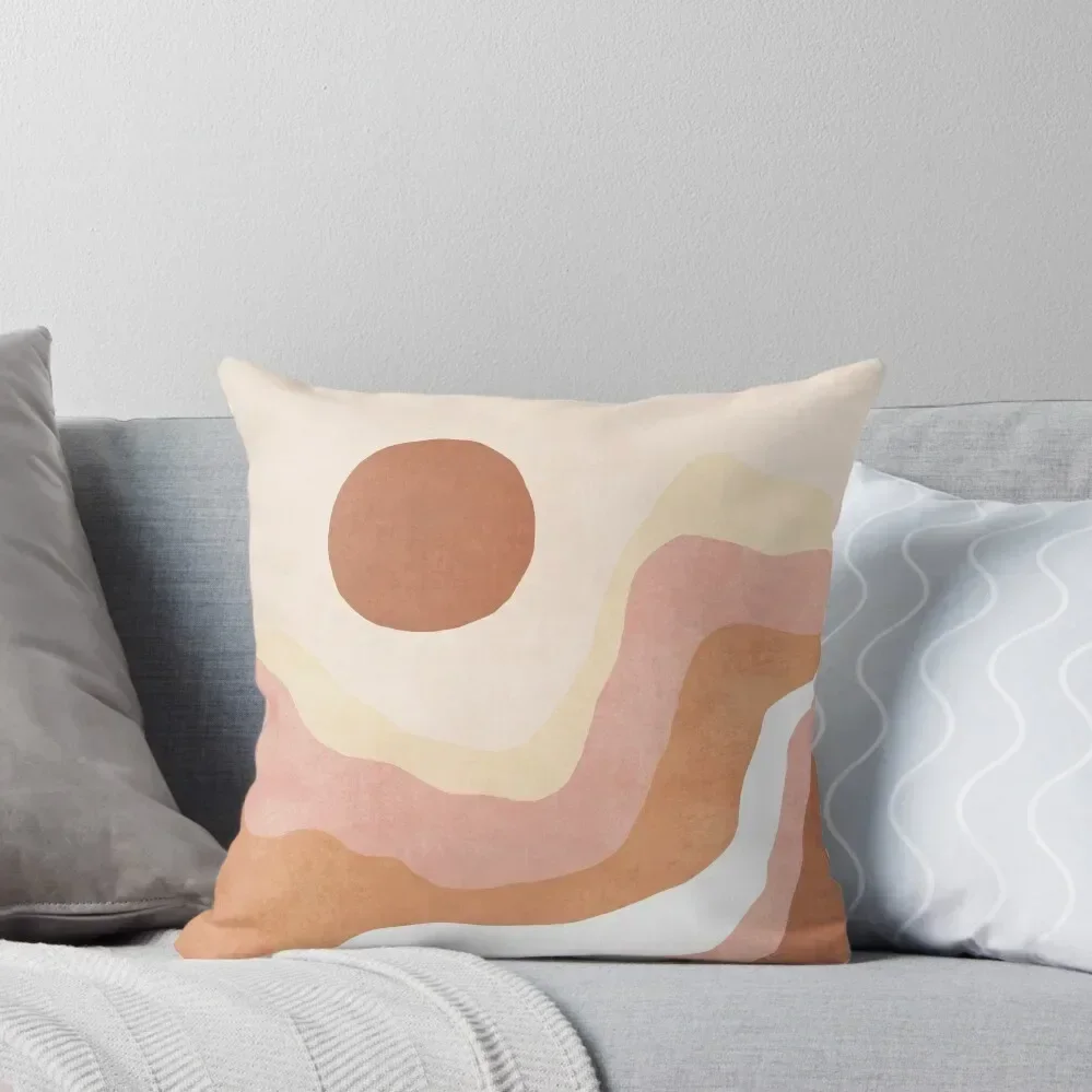 

Neutral & pink mountain sun landscape Throw Pillow Cushions Home Decor Luxury Cushion Cover Pillowcase Cushion pillow