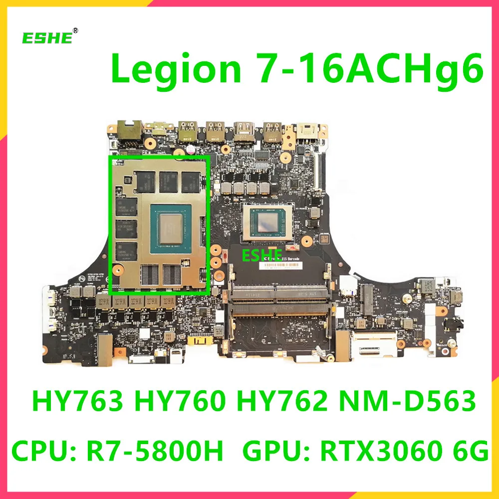 para Lenovo Legion 716achg6 Computador Portátil Placa-mãe com r7 5800h Cpu Rtx3060 Gpu 6g Ram Ddr4 100 Totalmente Testado Nm-d563