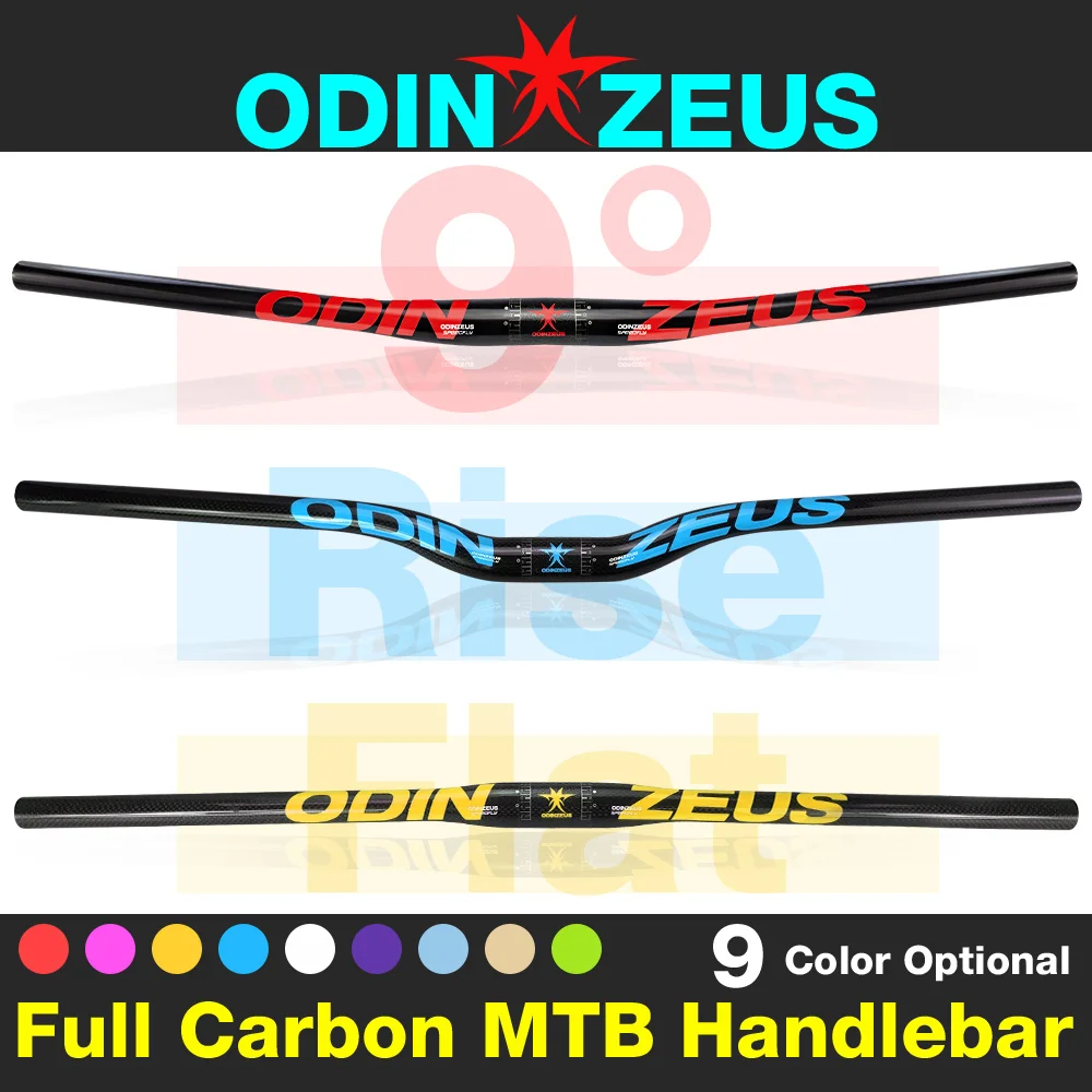 ODINZEUS MTB Carbon Bicycle Horizontal Handlebar/One-shaped Handlebar Mountain Bike Bar Clamp 31.8mm Length 580-760mm