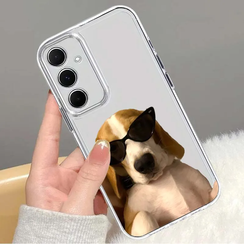 

Fashion Anime Dog Art For Samsung Galaxy Note 20 10 F12 M23 F23 M14 F15 M54 M55 Ultra Plus 5G Transparent Phone Case