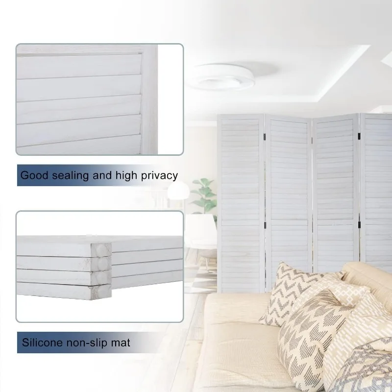 Imagem -03 - Madeira Quarto Divisor Alto Privacidade Wall Divider 677 x 169 Cada Painel Tela de Madeira Dobrável para Home Office e Quarto 43 Pés 3-panel