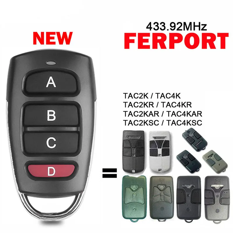 

FDOITRAND TS2DE TS4DE MPSTF2E MPSTF2E/4E ER2C4ACD Garage Door Remote Control Hand Transmitter 433.92MHz Fixed Code