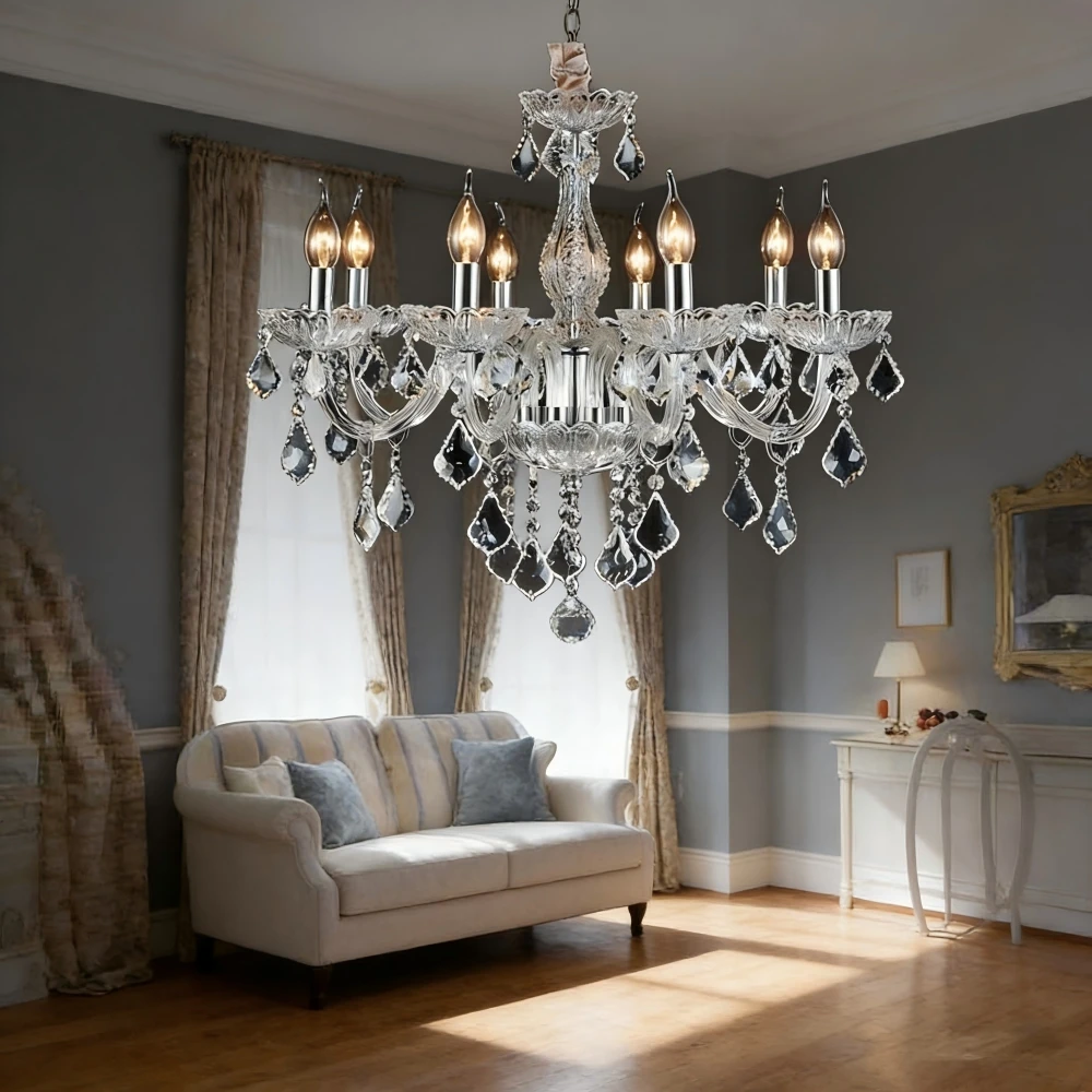 Luxury Traditional Classic K9 Crystal Chandelier Light For Living Room Bedroom Kitchen - Pendent Ceiling Fixture Top Quality