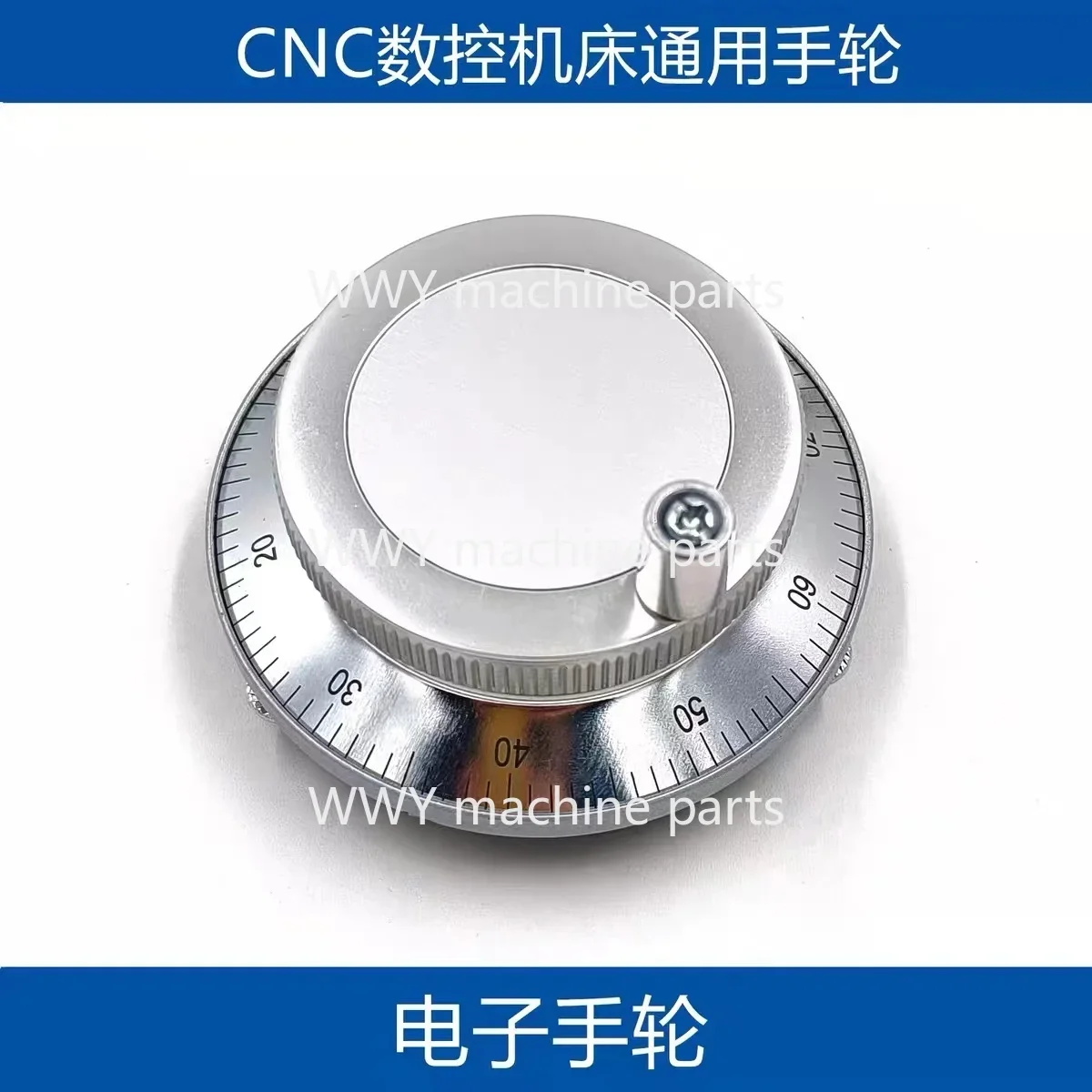 CNC Pulser Handwheel MPG HM60 Series 47mm Diameter 25 100 Pulse Long Driver Voltage Output 5Vdc Hand Wheel Rotary Encoder