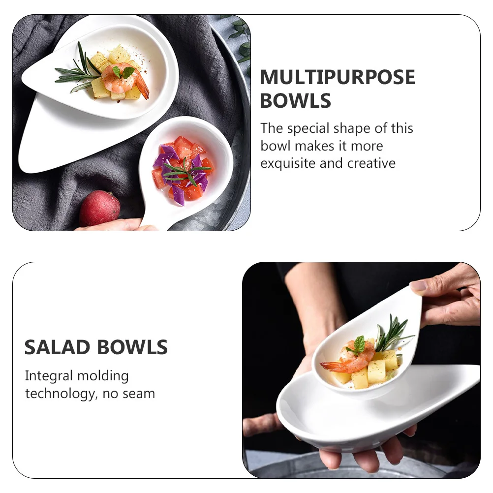 

Ceramic Bowl White Seasoning Container for Home Kitchen Party Bbq Picnic Use Exquisite Dipping Sauce Plate