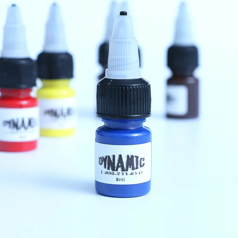 Tinta tato profesional, 14 warna/set 8ml/botol Set warna pigmen mikropigmentasi tanaman alami untuk seni tubuh