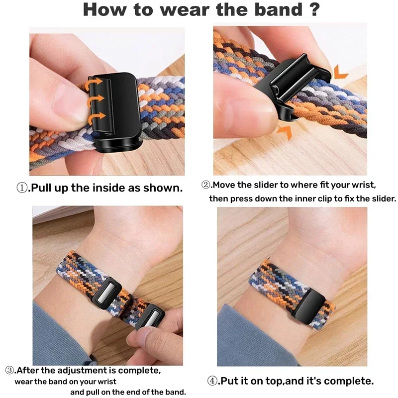 Nylon Braided Loop Band For Apple Watch Ultra 3 2 49mm 11 10 46mm 42mm 9 8 7 45/41mm Magnetic Strap iWatch 6 5 SE 44/40mm Correa image 5