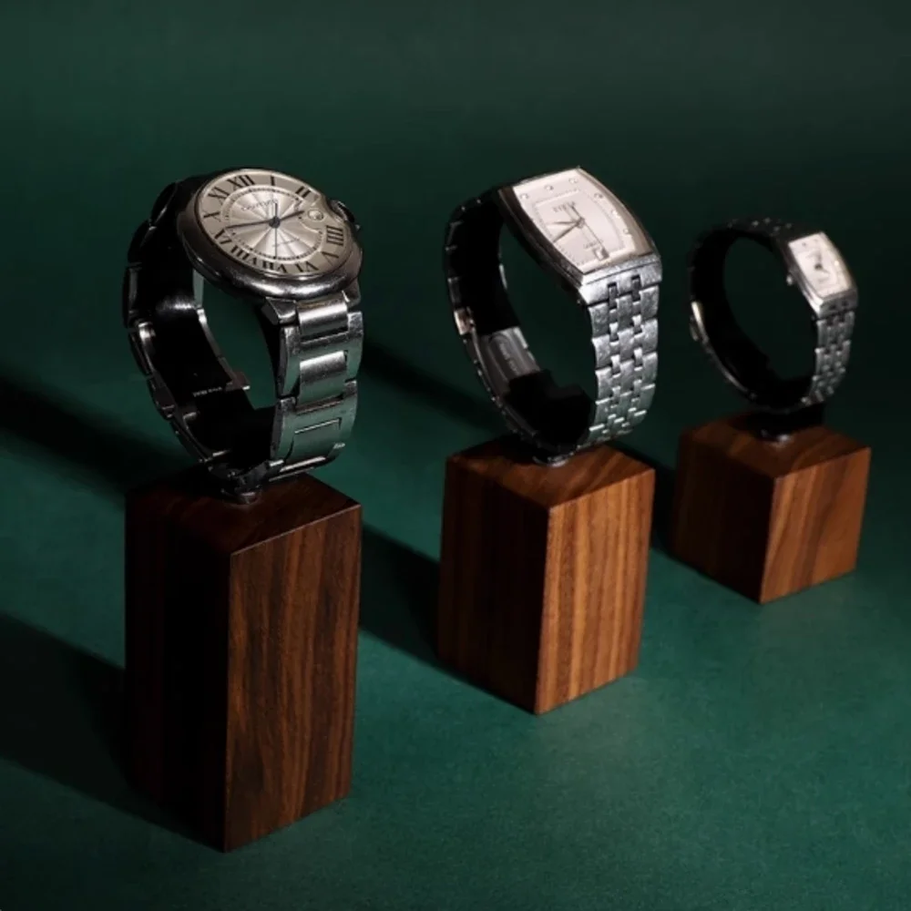1PC Walnut Wood Men's And Women's Watch Display Stand Beech Mall Counter Watch Bracelet Display Holder