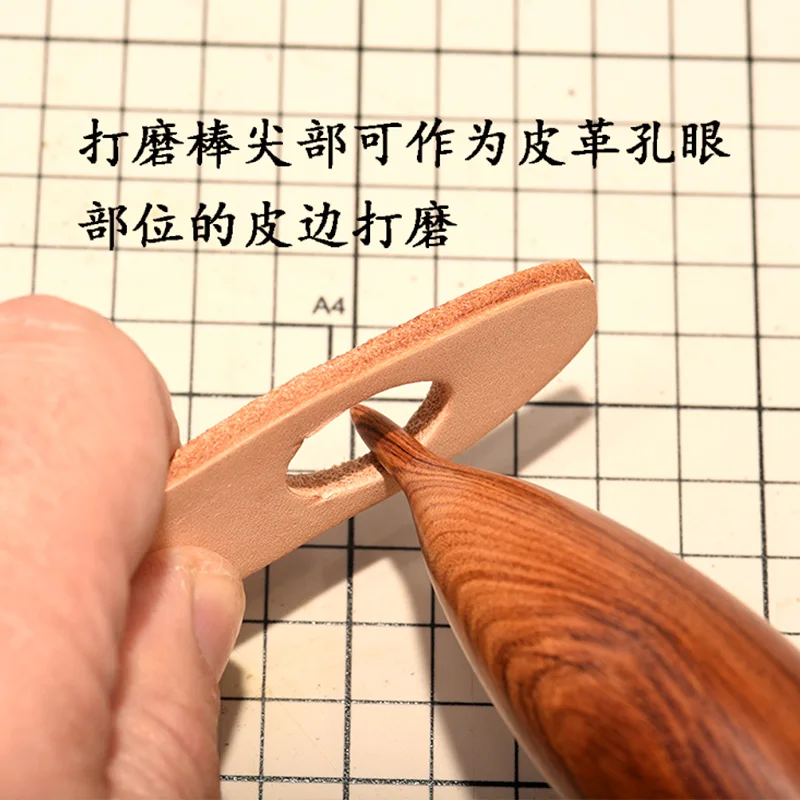 New High Quality Leather Edge Burnisher Handmade Wood Slicker Polishing Tool Grinding Chamfering for Leather Craft Edging Device