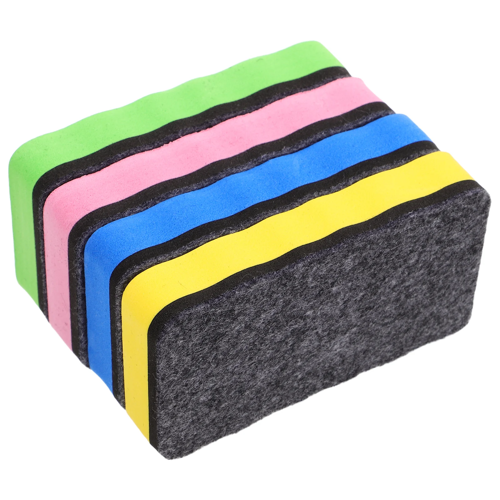 

4Pcs Eva Felt Whiteboard Eraser Colorful Magnetic Dry Erase Markers Classroom Office School Home White Board Eraser