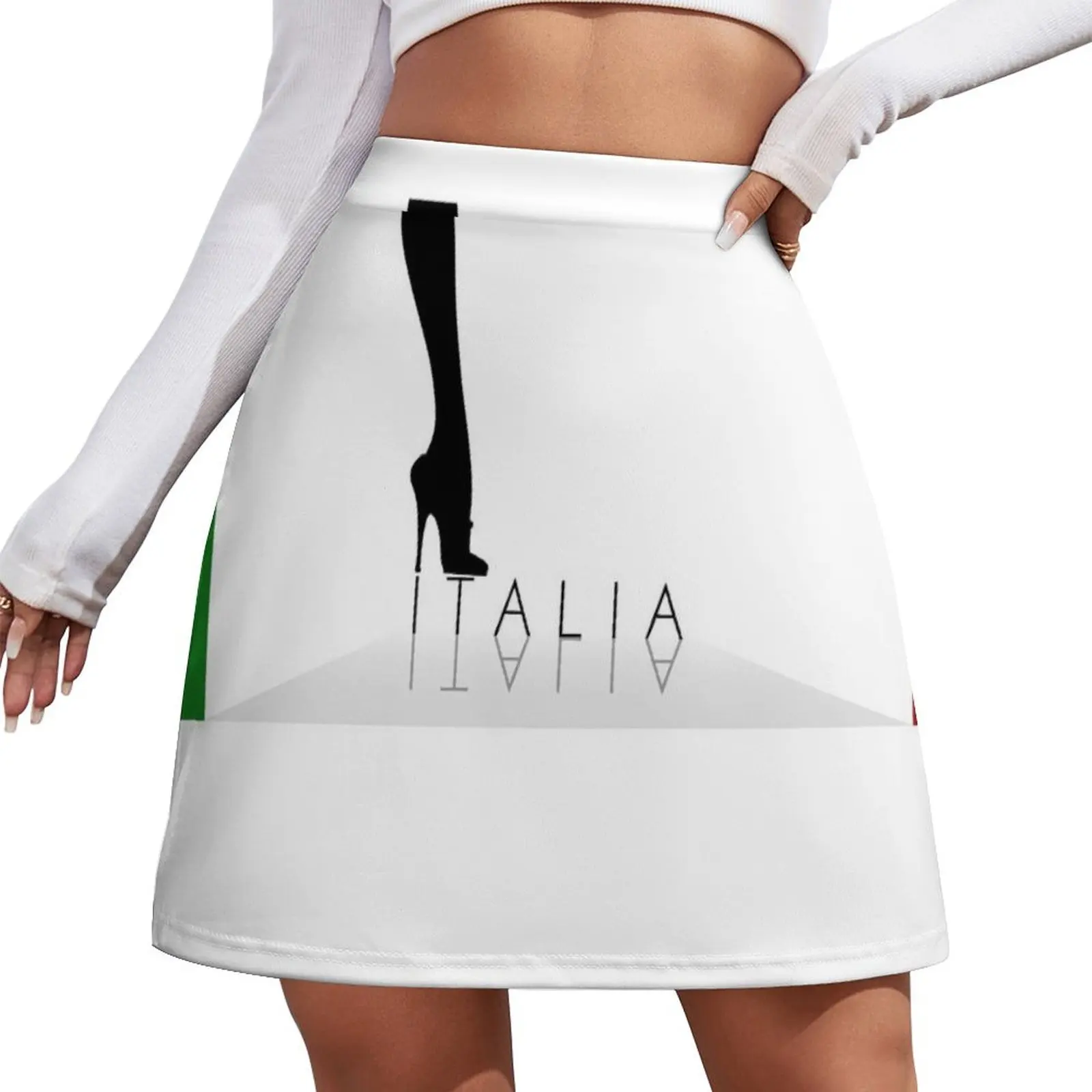 

Italy Shoe Flag Art Design Mini Skirt fashion korean clothing night club outfits Women's clothing Women's skirt