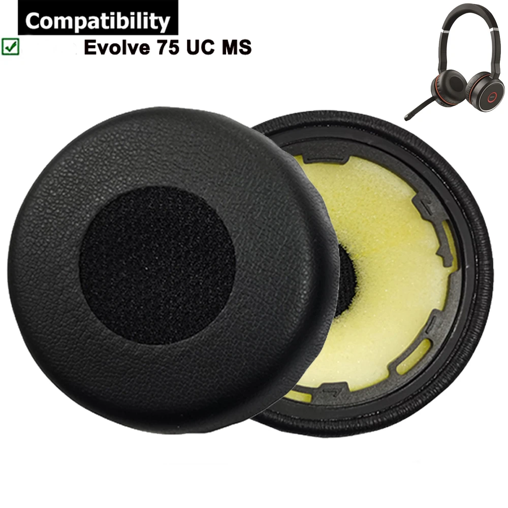 

for Jabra Evolve 75 75+ UC MS Replacement Earpads Muffs Repair Part Headset Accessories 1Pair