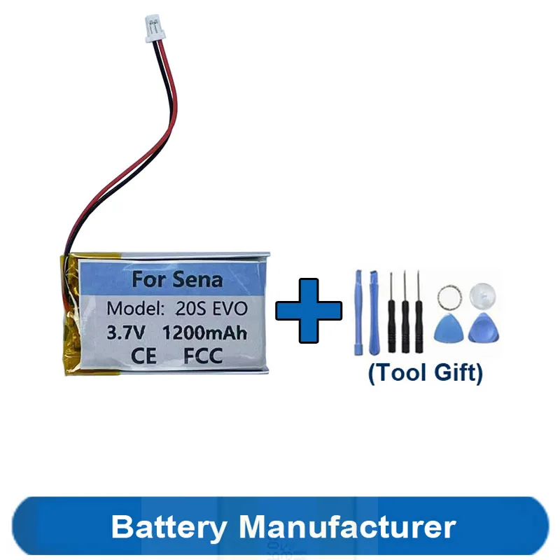 

Tools Gift +1200mAh XK952439 Battery For Sena 20S EVO 20SEVO Motorcycle Helmet Gaming Racing Headset Headphone