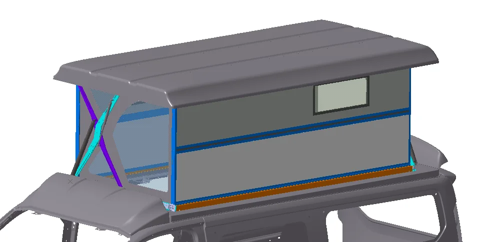 Campervan Conversion Kit Lightweight Rooftop Tent Carbon Fiber Rooftop Tent Hard Shell 4 Persons