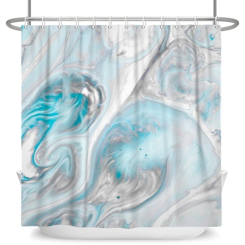 Ink texture Shower Curtain Waterproof modern marble art colorful shower curtain Home Bathroom Decoration Curtain with hooks