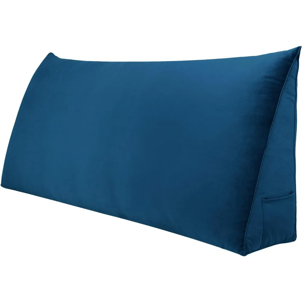 

Large Bolster Triangular Positioning Support Reading Backrest Wedge Pillow for Headboard for Day Bed Bunk Bed with Removable Cov