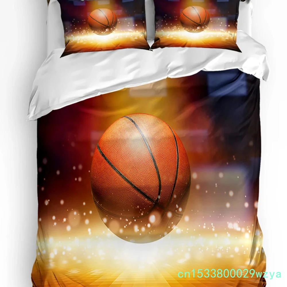 Flame Basketball Ball Box Printed Comfort Duvet Cover Pillow Case Home Textile Quilt Cover Boy Kid Teen Girl 3pcs Bedding Set