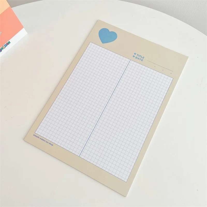 Ins Colorful Love Cute Memo Pad B5 Student Learning Notes kawaii creative diary Stationery office School Supplies 30 Sheets