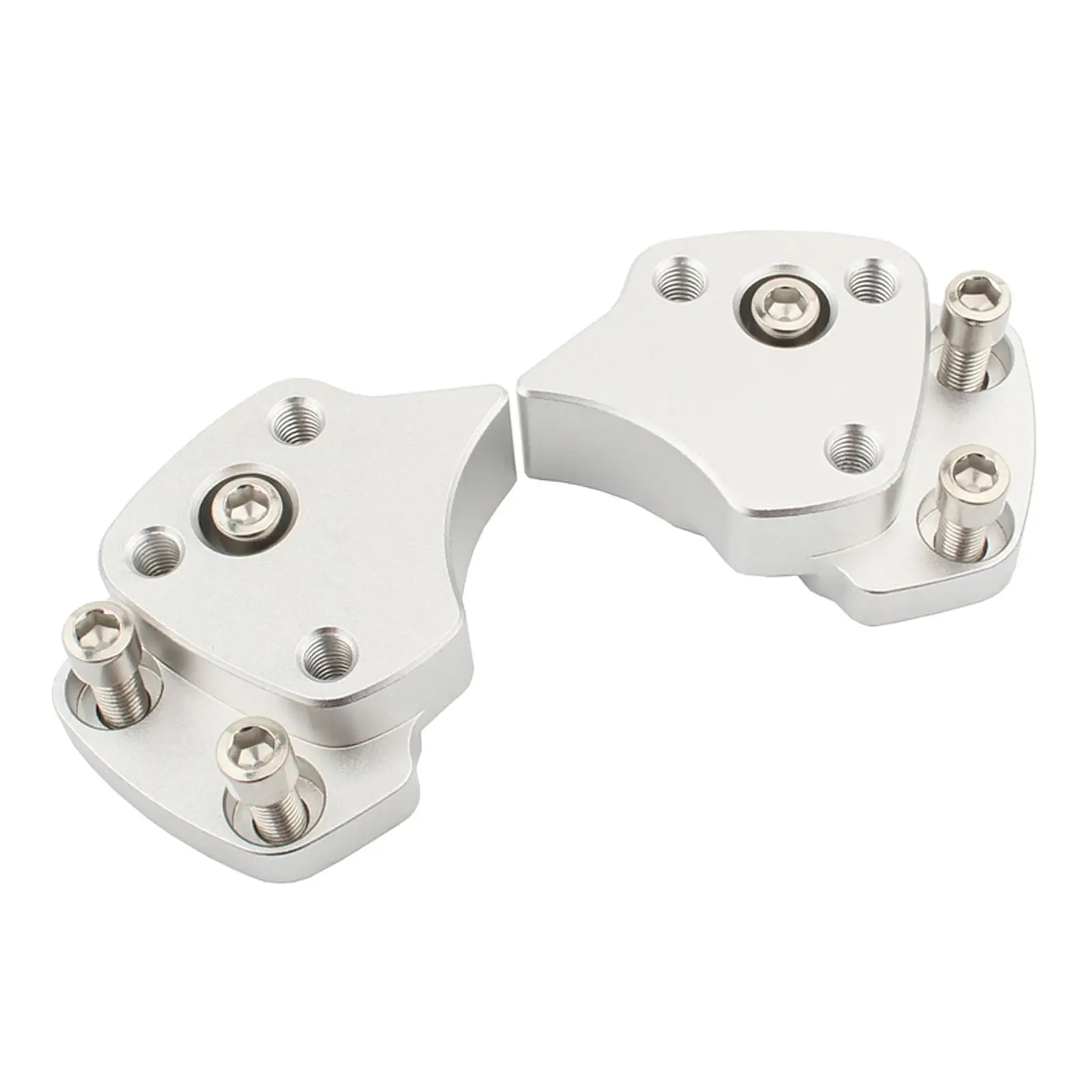 

Handlebar Riser Clamp Mount Set Silvery Anodized Aluminum Ergonomic Riser for FJR1300 1300 2001-2005