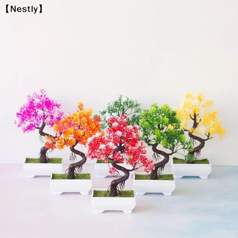 Bonsai Tree Zen Garden - ต้นไม้ประดิษฐ์ ต้นบอนไซขนาดเล็กในกระถาง ต้นไม้ปลอม กระถางต้นไม้ ของตกแต่งสวนเซน ของตกแต่งโต๊ะ