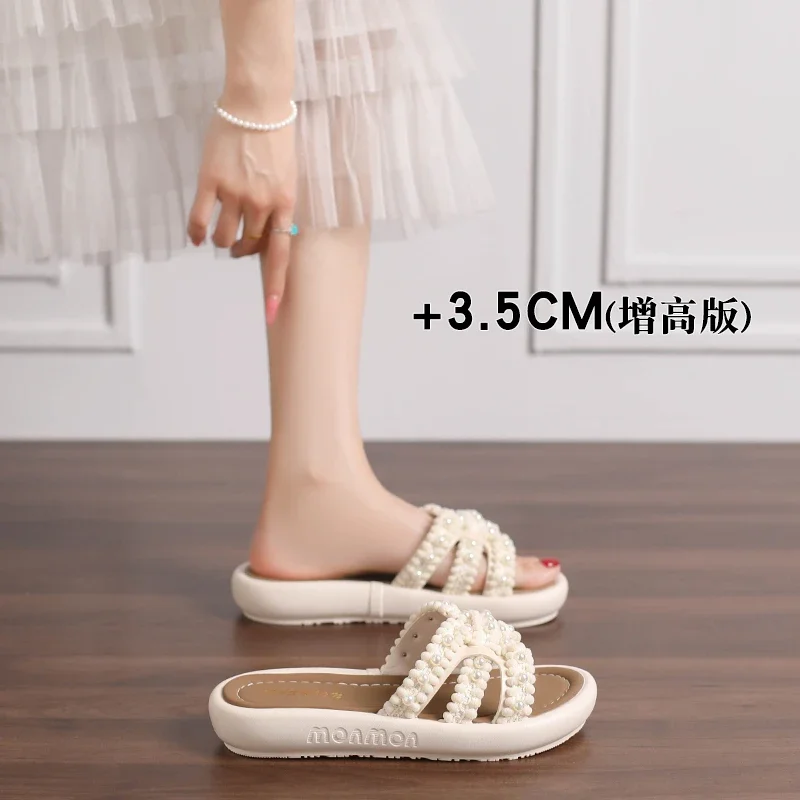 Multi Size Optional Women Flat Slippers Summer Anti Slip Standard Cutting Fit Most Foot Shape Daily Outdoor Walking Shoes