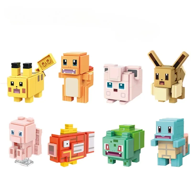 Pokemon Adventure Series Building Block Pikachu Mewtwo Gengar Snorlax Season 1/2/3 Adventure Anime Action Figures Models Kid Toy