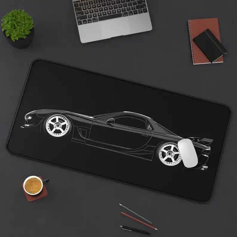 

Black Gaming Mouse Pad, Vehicle Office Decorative Desk Pad, Non-Slip Waterproof Mouse Pad, The Perfect Gift for Car Lovers