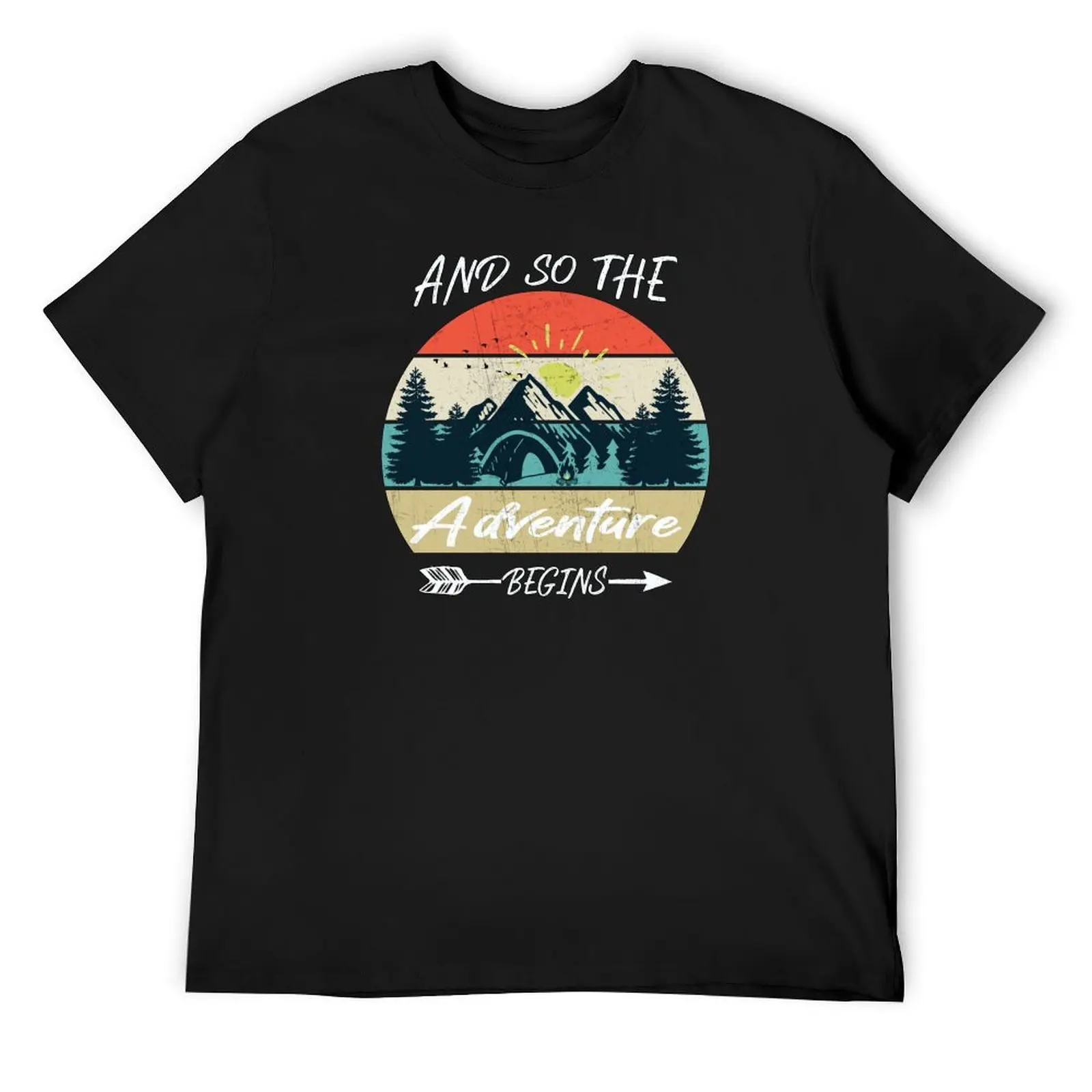 And So The Adventure Begins T-Shirt shirts graphic tee aesthetic clothes essential t shirt tops clothing for men