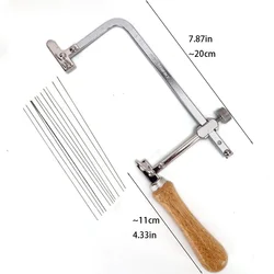 13-in-1 Professional Jewelry Saw Set: Hand jigsaw, woodworking band saw, adjustable saw frame, and 12 saw blades.