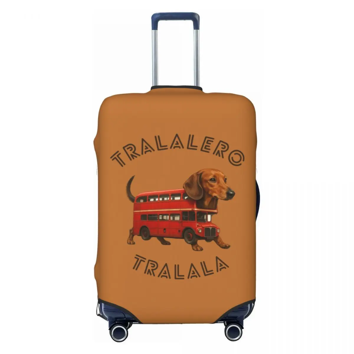 

Custom Tralalero Tralala Dachshund Bus Luggage Cover Protector Cute Travel Suitcase Covers for 18-32 Inch