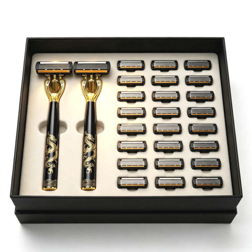 barbeador-eletrico-manual-masculino-com-2-cabos-24-laminas-substituiveis-laminas-de-aco-inoxidavel-exceto-caixa-de-embalagem