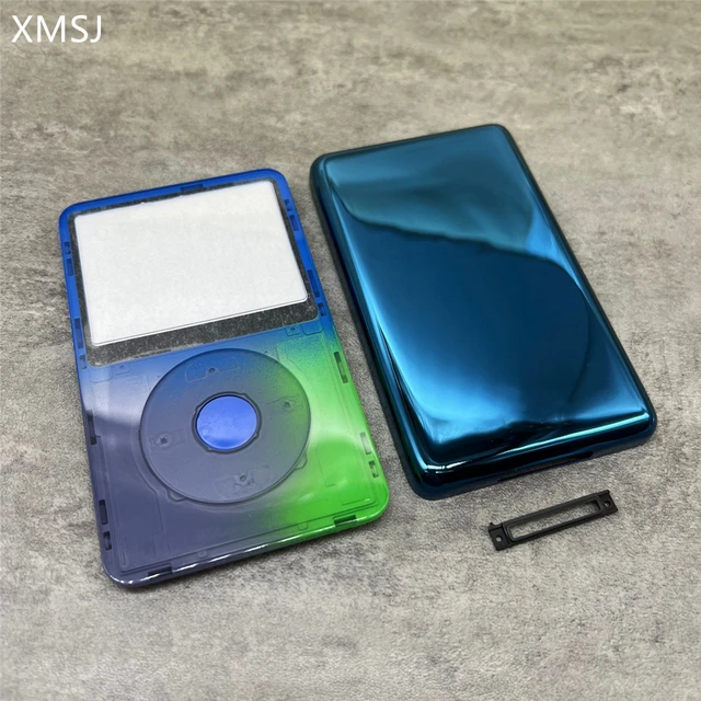 Kolorowa niebieska przednia płyta czołowa niebieska kolorowa obudowa obudowa tylna przycisk na środku koła do iPoda 5th Gen Video 30GB 60GB 80GB