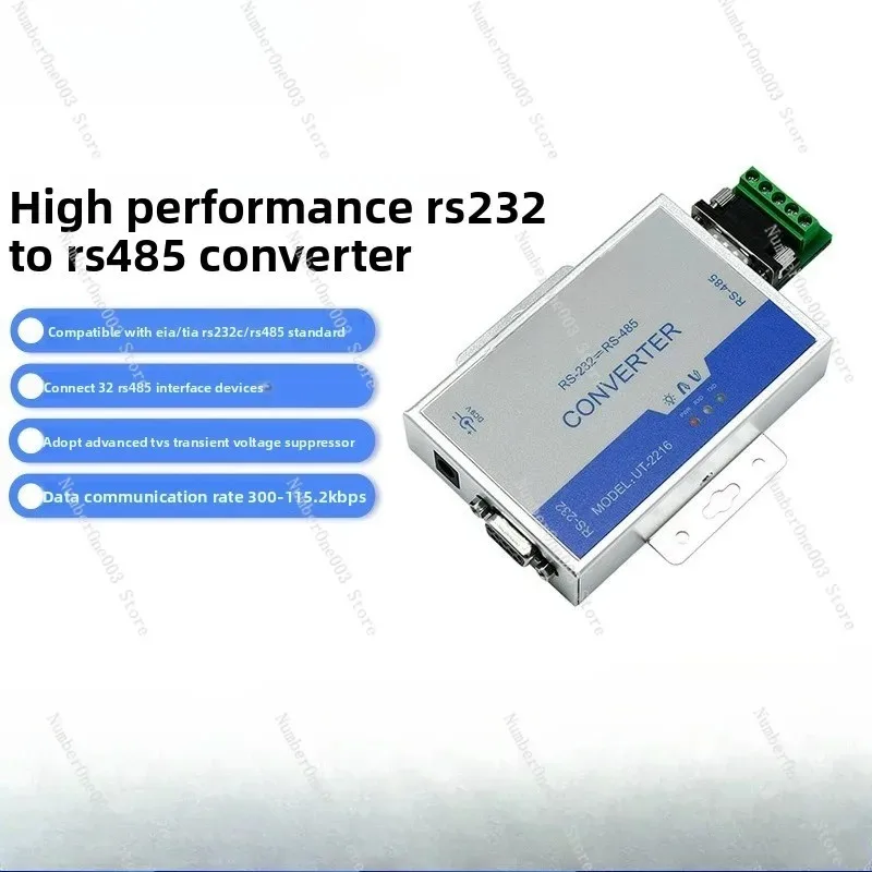 UT-2216 RS232 to RS485 Converter with Surge Protection Active 9-Pin Serial Adapter