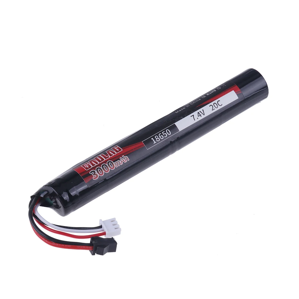 7.4V 3000mAh 18650 Li-ion Battery with Small Tamiya Deans T Connector For AKKU Mini Airsoft gun toys