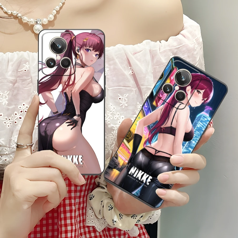 Goddess NIKKE Dolla Mobile Cell Phone Case for Realme GT 2 9i 8i 7i Pro X50 X2 C35 C21 C20 C11 C3 Black Soft Phone Cover Shell